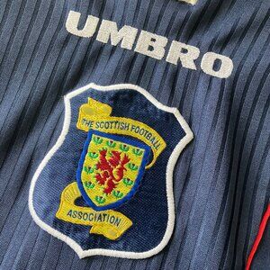 Umbro | 1996-1998 Rare Collectible Scotland Home Kit Soccer Jersey | Size XL